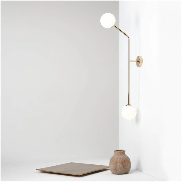 Aldex Kinkiet PURE PIONOWY 1064D30_2, złoty/biały, 2x40W E14