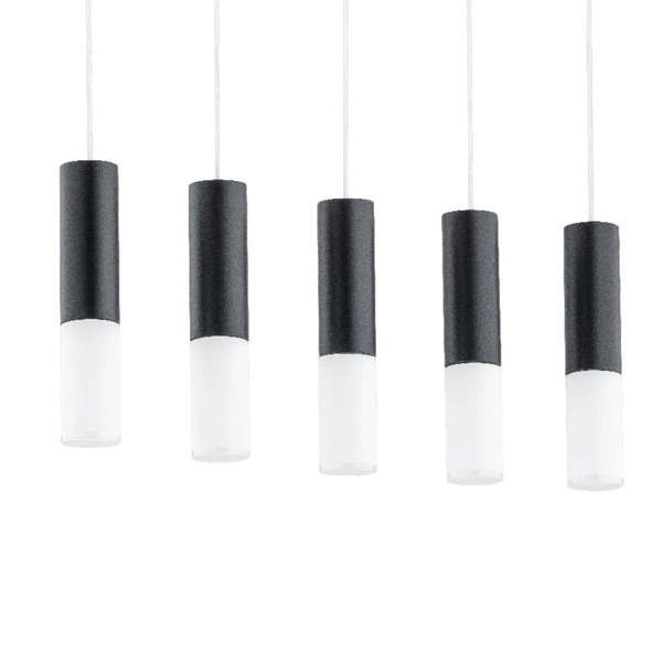 Lampa wisząca ALFA ELIOT CZARNO-BIAŁA 5xE14 6cm | 63046
