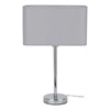 Lampa stołowa Cadre 1xE27 maks. 25W chromowany metal/przezroczysty kabel PVC/szary kabel z tkaniny 93910128