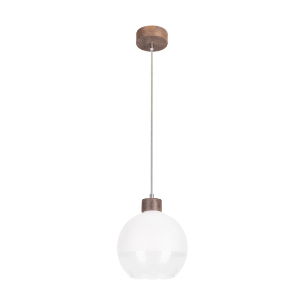 Linea Lampa Wisząca 1xE27 Max.60W Orzech/Transparentny/Szroniony 1860176