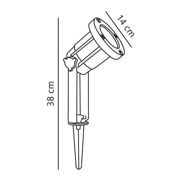 Reflektor SPOTLIGHT GU10 35W Aluminium | Czarny