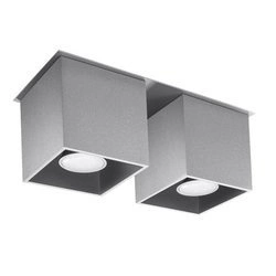 Plafon Sollux QUAD 2 Lampa sufitowa  z Aluminium szary, SL.0064
