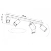 Designerska lampa sufitowa MERIDA 4L SL.0463 Biała 4xGU10