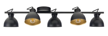Lampa Sigma MARS plafon 5 czarny/złoty 32274