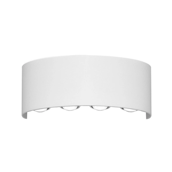 Kinkiet zewnętrzny Ortelo dł. 22cm 8W 8xLED ciepła biel 3000K | biały