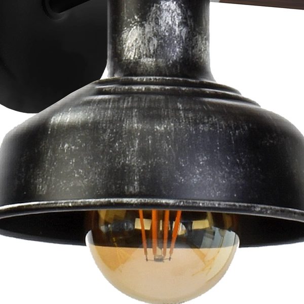 Kinkiet FARO BLACK / WOOD 1xE27 60W MLP6241