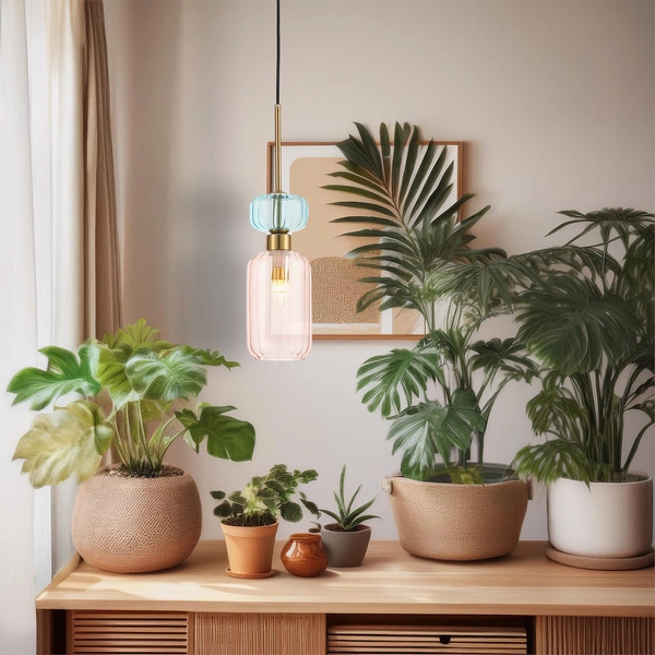 Lampa wisząca MOLLY PINK 1xE14