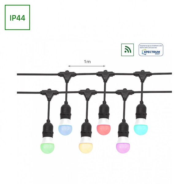 GIRLANDA 10M 10XE27 ŁĄCZONA SPECTRUM