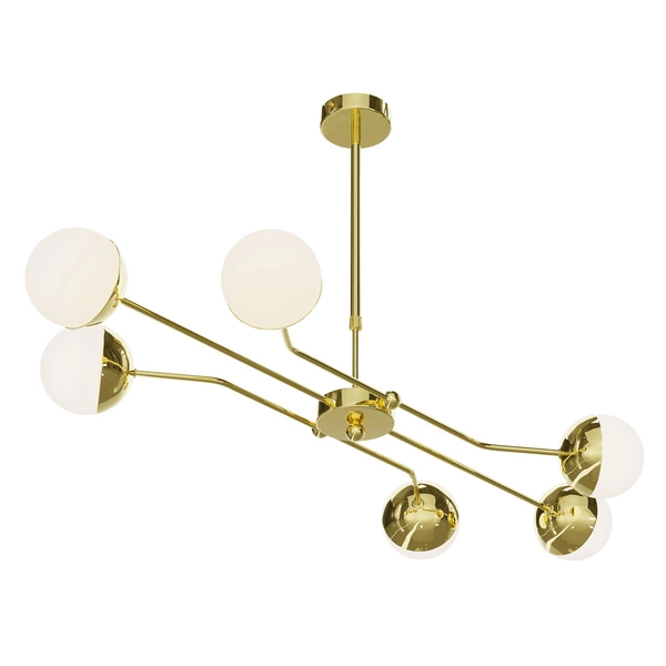 Nowoczesny Żyrandol TRENTO wys. 55-88cm 6xG9 14W IP20 | Złoty
