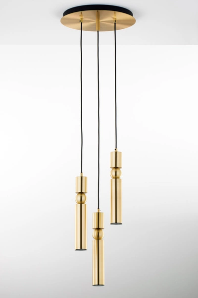 Nowoczesna Lampa wisząca ALAS wys. 35-136cm 3xG10 14W IP20 | Złoty