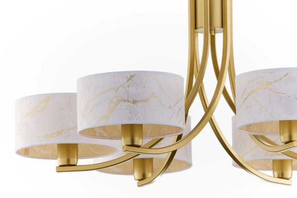 Klasyczny Żyrandol ARTHUR wys. 71cm 6xE27 15W IP20 | złoty połysk