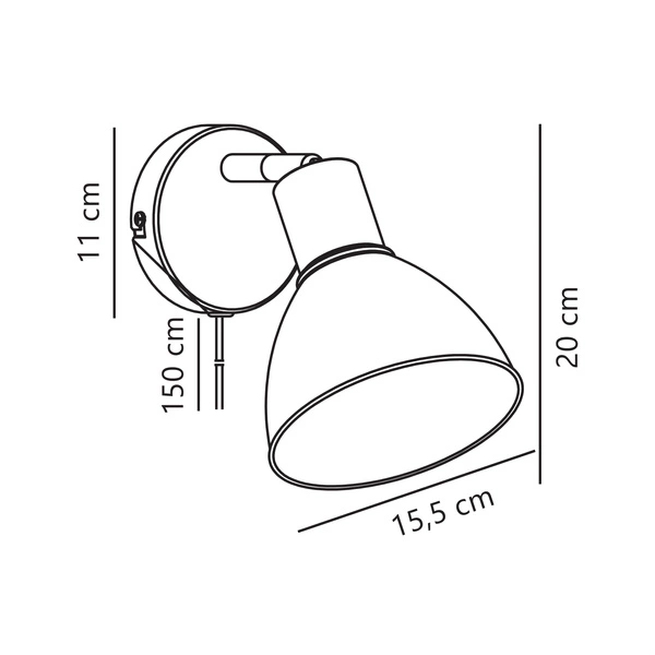 Kinkiet POP E27 18W Metal | Biały