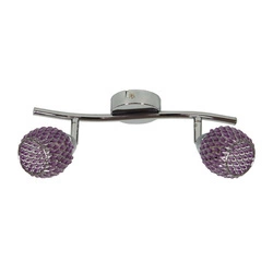 Nowoczesna lampa sufitowa CLEAR listwa 92-06912 chrom/fiolet 2xG9