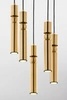 Nowoczesna Lampa wisząca ALAS wys. 35-136cm 5xG10 14W IP20 | Złoty