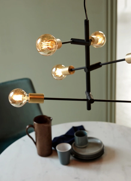 Lampa wisząca JOSEFINE E27 25W Metal | Czarny