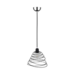 Lampa Wisząca Komet 1xE27 Max.60W Chromowany Metal/Czarny Metal/Czarny Kabel PCV 1853104