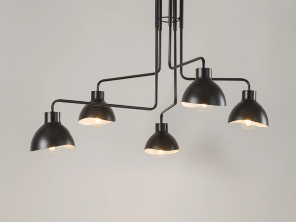 Lampa Sigma HOLI 5 plafon czarny biały 32451