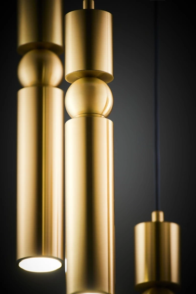 Nowoczesna Lampa wisząca ALAS wys. 35-136cm 5xG10 14W IP20 | Złoty