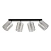 Lampa Sufitowa Nevoa 4xE27 Max.25W Czarny Metal/Chromowany Metal/Srebrny Klosz Tkaniny 56794404