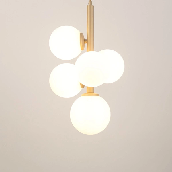 Lampa Sigma Perla 5 zwis złoty beż 33607