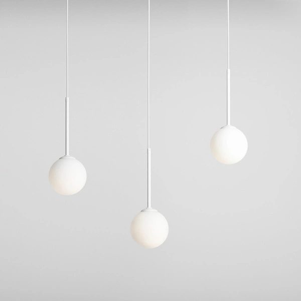 Aldex Lampa wisząca BOSSO 3, listwa, 1087E, biała, 3x40W E14