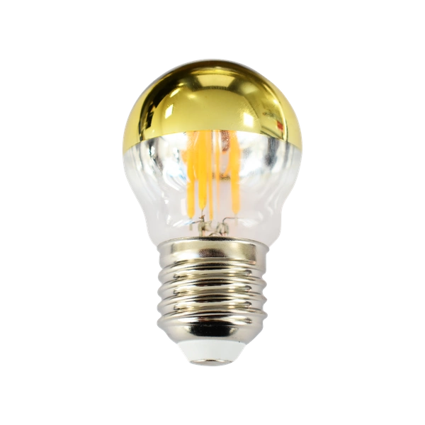 Żarówka Filamentowa LED G45, E27, 4W, barwa ciepła 2700K, 430lm, Half Gold