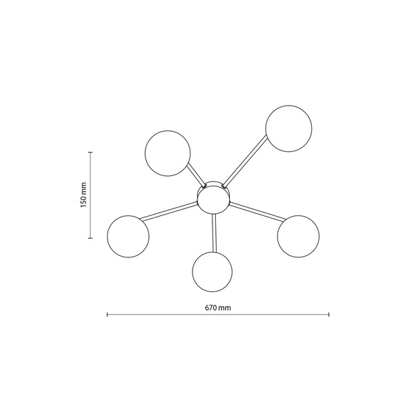 ELTON BLACK LAMPA SUFITOWA 5 10262