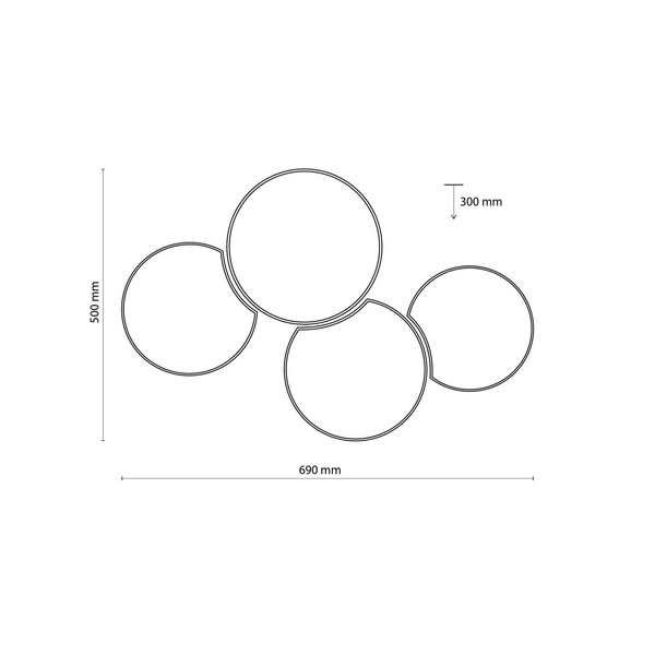 Nowoczesna lampa sufitowa MONA NATURE 6592 4xE27 | beżowy 6592