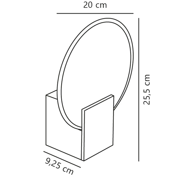 Kinkiet HESTER LED 3000K Biała ciepła Plastik | Czarny