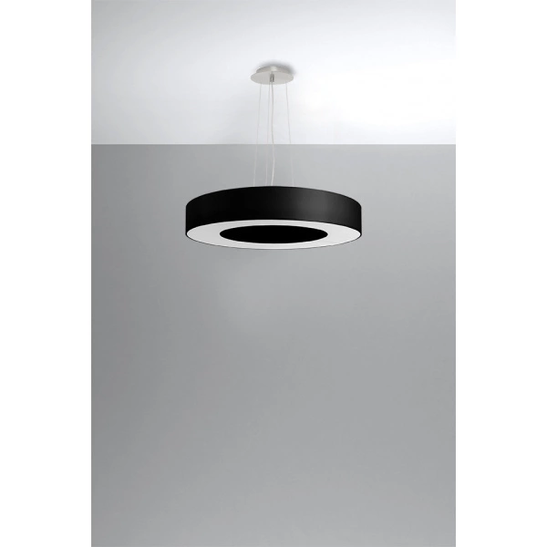 Nowoczesna lampa wisząca SATURNO SLIM SL.0750 50 cm czarna 5xE27