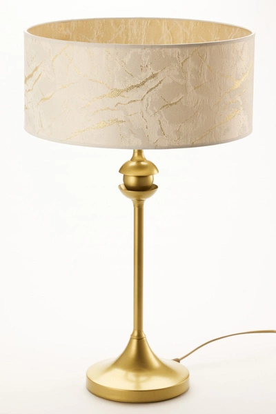 Klasyczna Lampa biurkowa KASZMIR wys. 54cm 1xE27 15W IP20 | złoty połysk