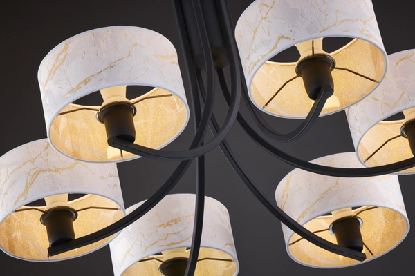 Klasyczny Żyrandol ARTHUR wys. 71cm 6xE27 15W IP20 | czarny