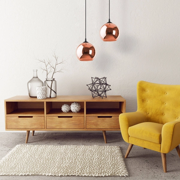 VENEZIA MIEDŹ LAMPA WISZĄCA 1 PŁ 5741