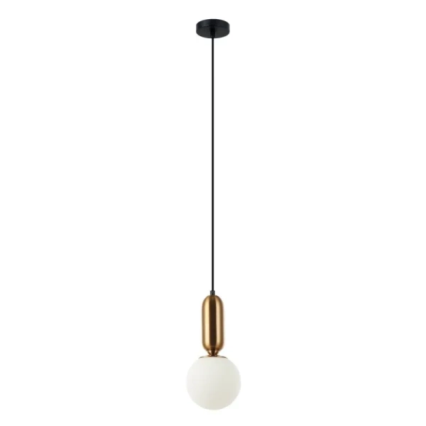 Lampa wisząca Italux Aldeva śr. 15cm E27 | brąz antyczny/czarny