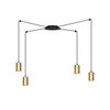 Lampa wisząca Emibig TRAKER 4 BL/GOLD 526/4
