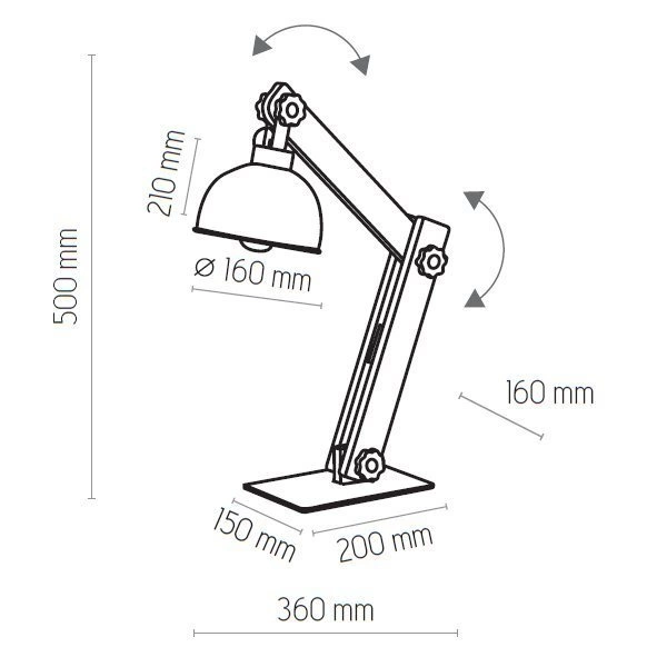 Nowoczesna lampka nocna OSLO 5021 1xE27 5021