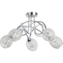 Lampa sufitowa ALFA VERA CHROM 5xE14 54cm | 17845