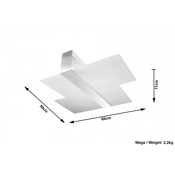 Plafon MASSIMO SL.0188 biały/chrom 2 x E27