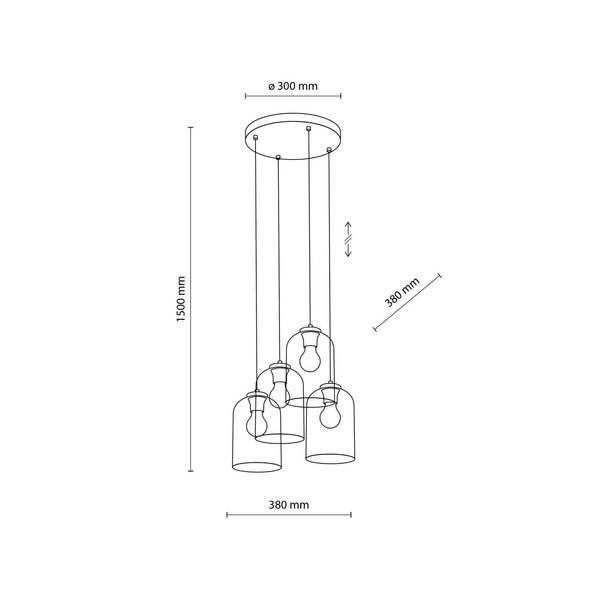 MOLLY LAMPA WISZĄCA 4 KOŁO 10301