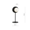 Lampa biurkowa Emibig OSLO LN Czarny/OPAL 1187/LN
