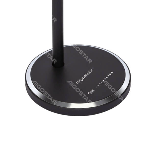 Lampka biurkowa regulowana LED zmiana temperatury + USB ładowarka | czarny