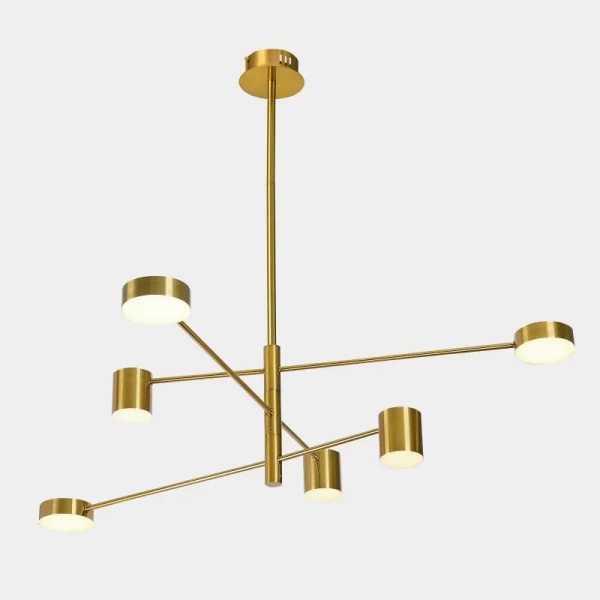Lampa sufitowa REMDAL wys. cał. 82,2cm 36W 6xLED ciepła biel temp. 
3000K | złoty