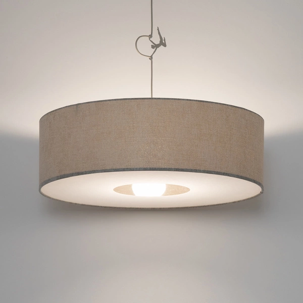 Lampa wisząca CEDRO L E27 wys.130cm szer.65cm | Beż 11666