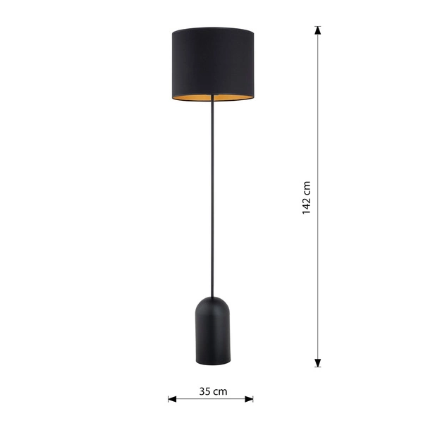 Lampa podłogowa Emibig ASPEN LP1 Czarny/GOLD 1323/LP1