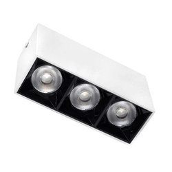 Lampa liniowa natynkowa 9w 3000K biało-czarna JDL-6T