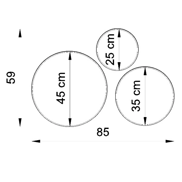 Plafon Arena 35 dwu punktowy stal czarny PVC 15W LED, SL.0121