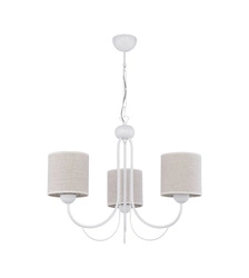 Klasyczny Żyrandol KASKADA wys. 80cm 3xE27 15W IP20 | Biały