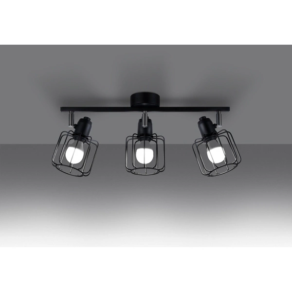Lampa sufitowa BELUCI 3, czarny/chrom, 3x40W E14, SL.1116