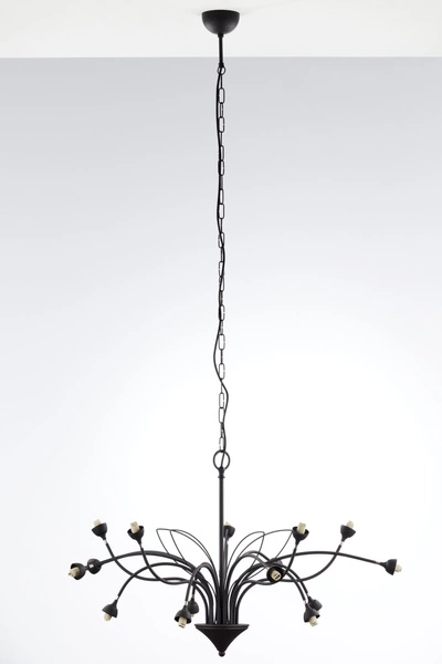 Klasyczny Żyrandol GLORIOSA wys. 165cm 15xG9 14W IP20 | czarny mat