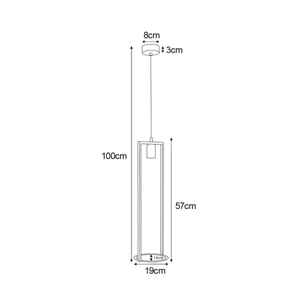 Lampa wisząca z kwietnikiem K-4038 z serii ESTERA